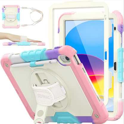 Case for iPad 11th/10th Generation 11''/10.9'' 2025/2022, Full-Body Drop Protection Case with Screen Protector &360° Rotate Hand Strap/Stand
